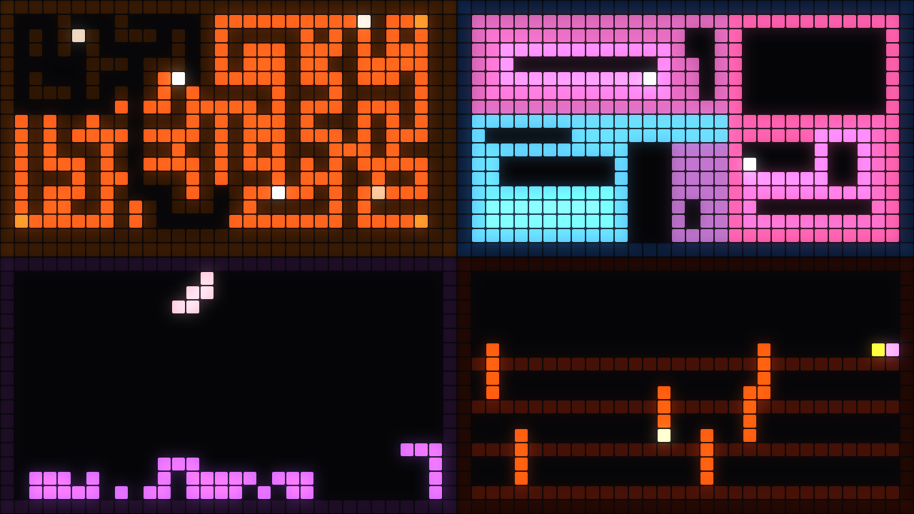 Chase, Trails, Stacker and Girders, on four of the six palettes
