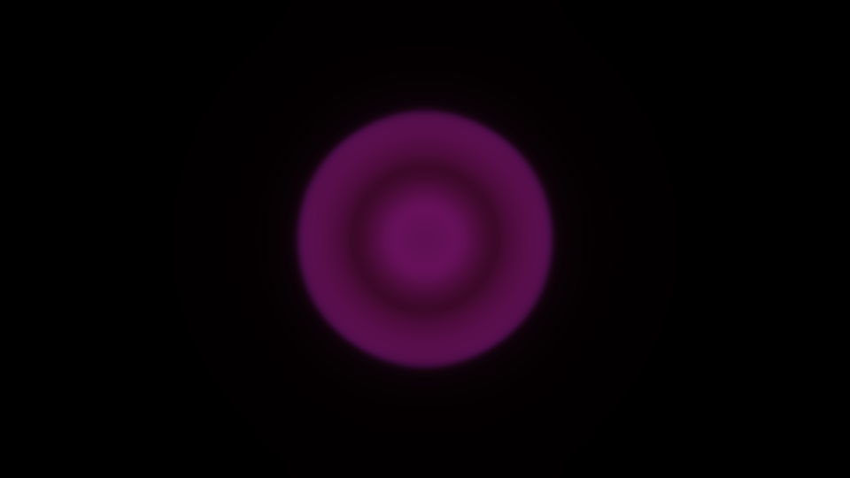 Quench Fireball a moment after the quench: a violet ring expanding from where the ball was
