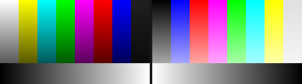 The OpenFX Invert example, before and after, rendered through the generated FFGL plugin.