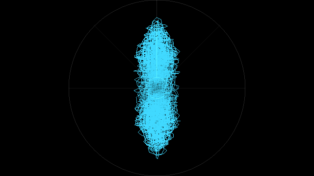 Spasis Field — the goniometer, circle shape, oscilloscope style