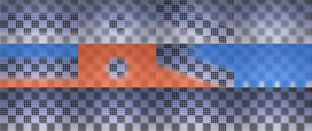 The four focus shapes, each shown as a picture and as a field