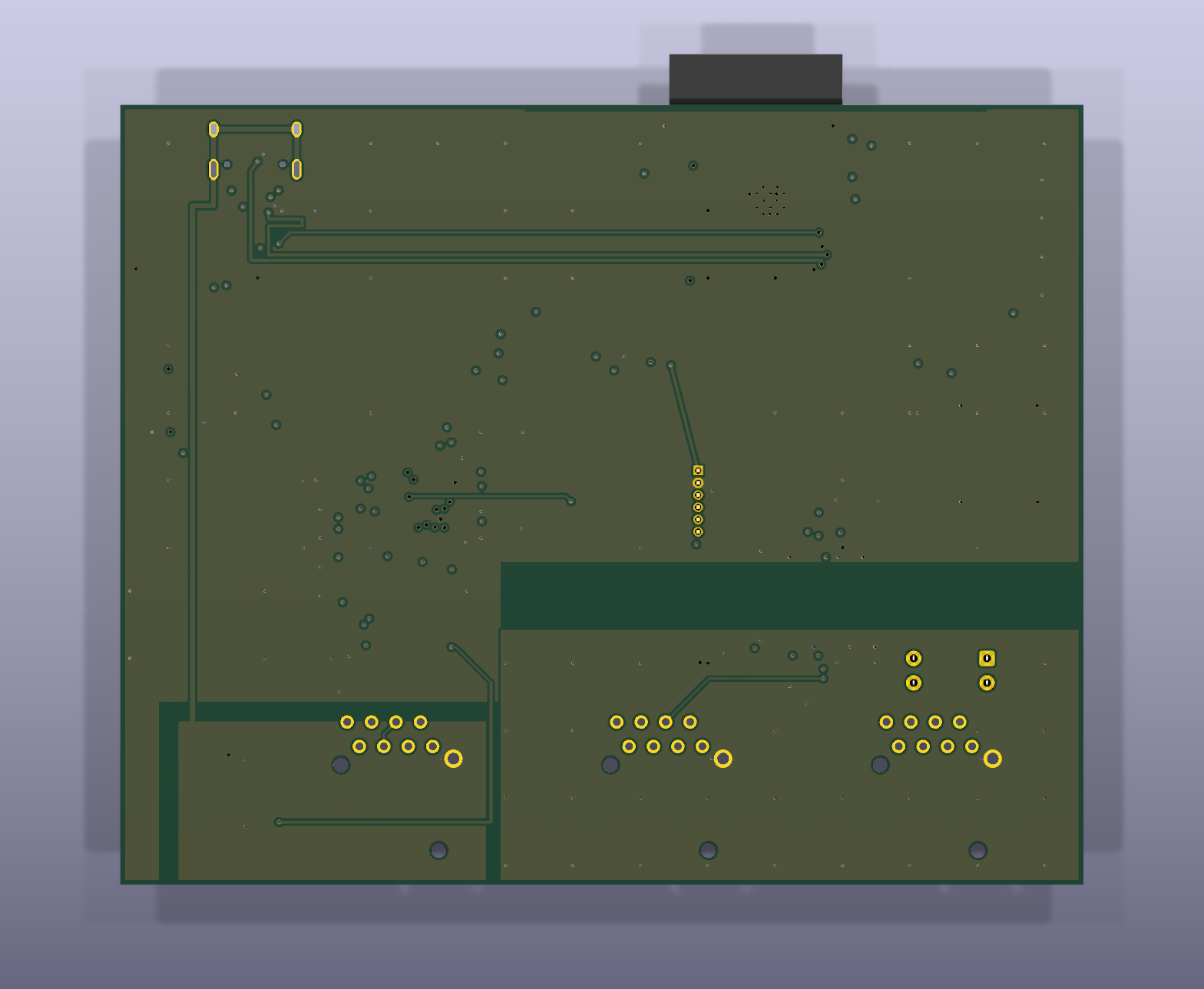 dbCANary rev A board, solder side render
