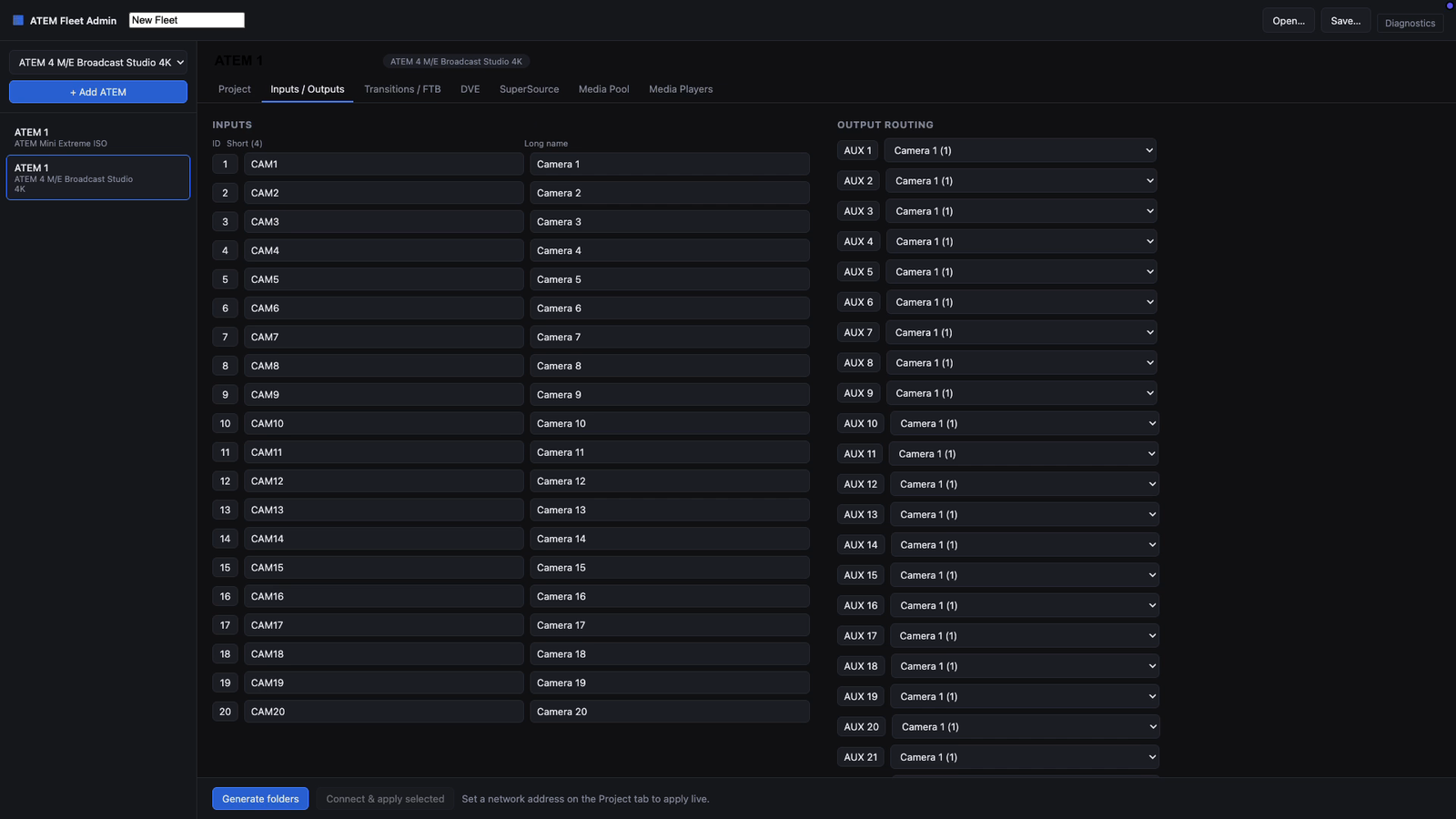 ATEM Fleet Admin — Provision every ATEM at once