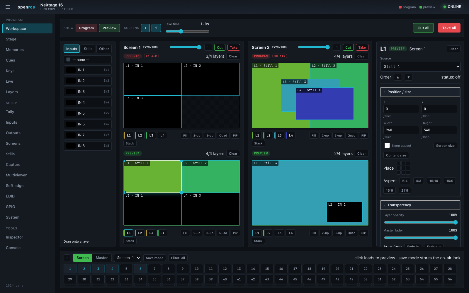 openrcs — Modern control for Analog Way switchers
