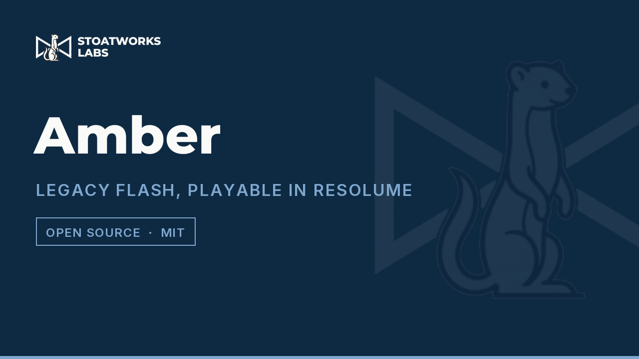 Amber — Legacy Flash, playable in Resolume
