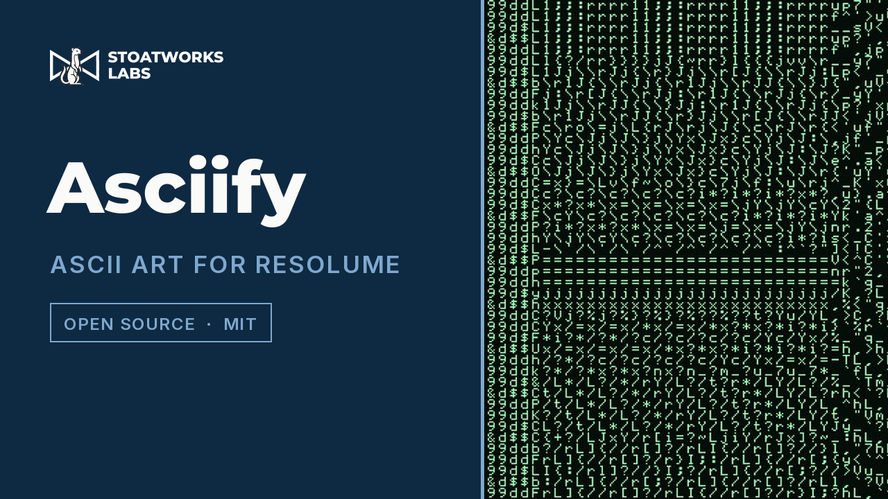 Asciify — ASCII art for Resolume