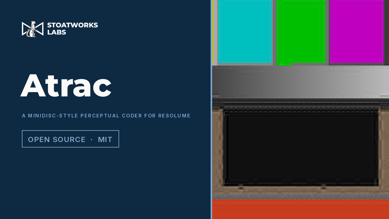 Atrac — A MiniDisc-style perceptual coder for Resolume