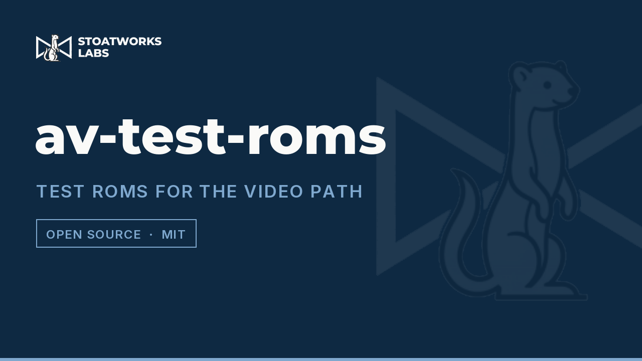 av-test-roms — Test ROMs for the video path