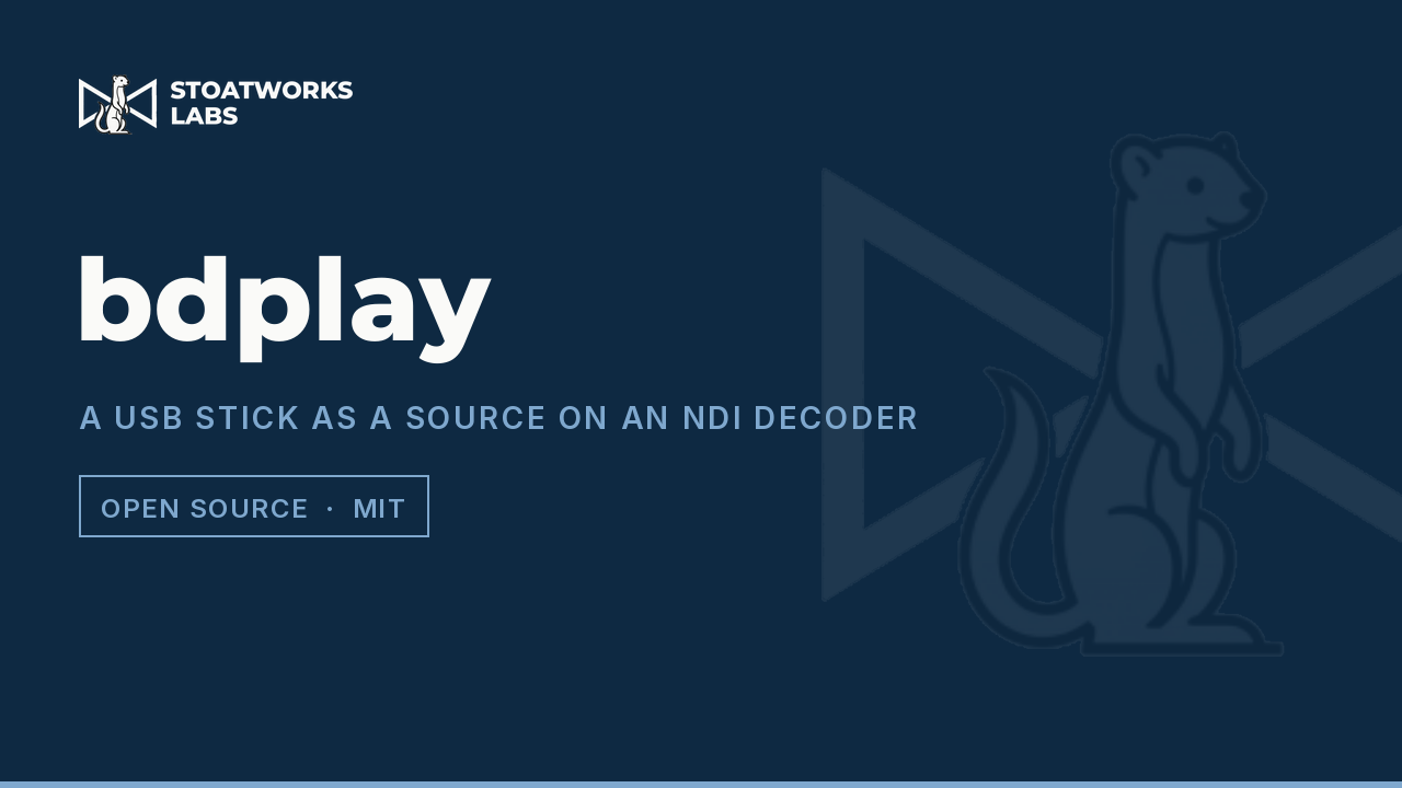 bdplay — A USB stick as a source on an NDI decoder