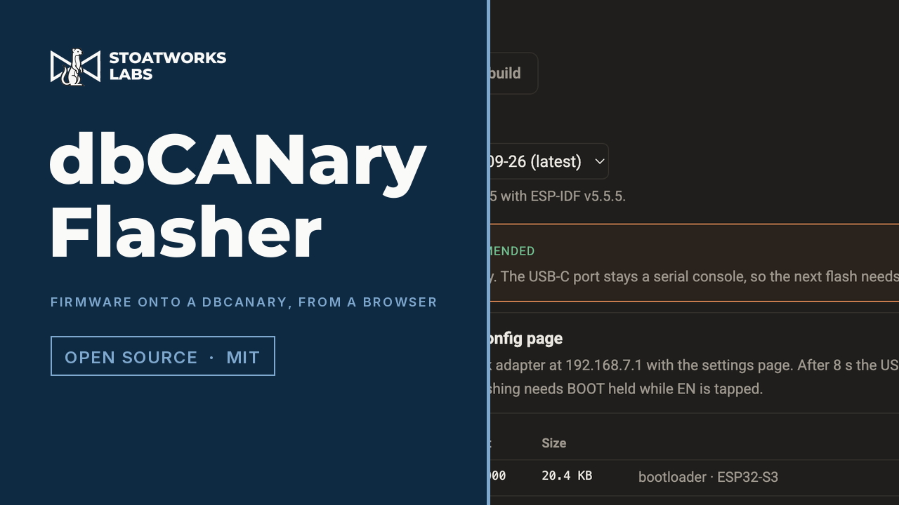 CANary Flasher — Firmware onto a CANary, from a browser