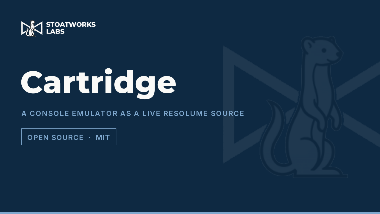 Cartridge — A console emulator as a live Resolume source