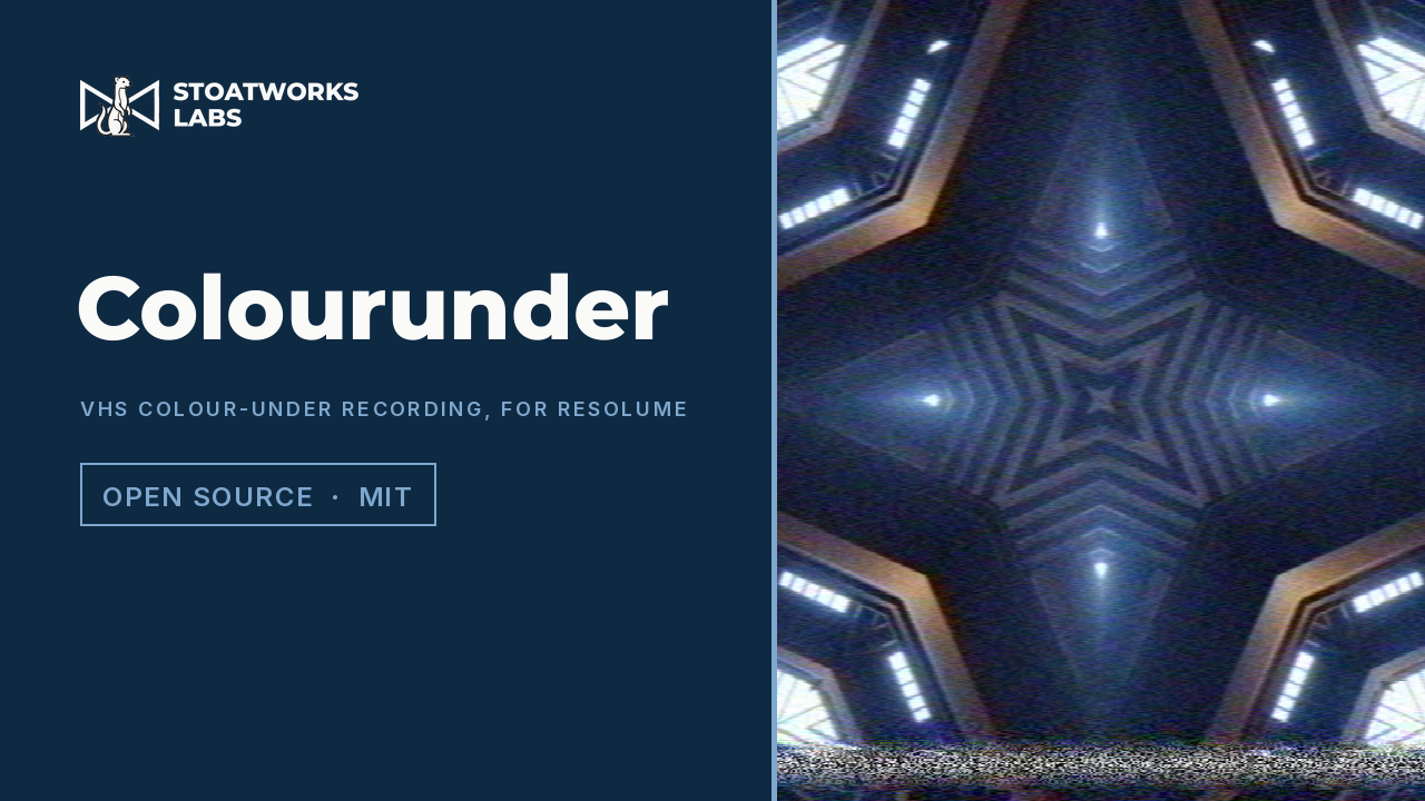 Colourunder — VHS colour-under recording, for Resolume