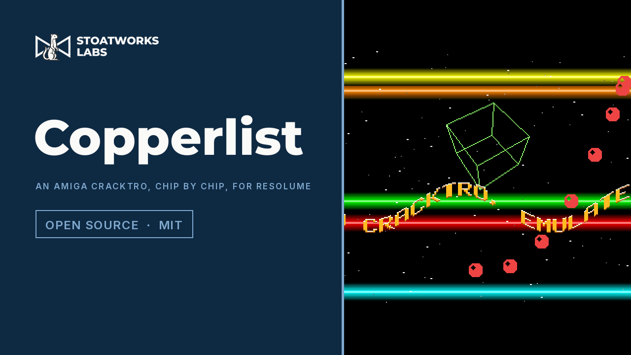 Copperlist — An Amiga cracktro, chip by chip, for Resolume