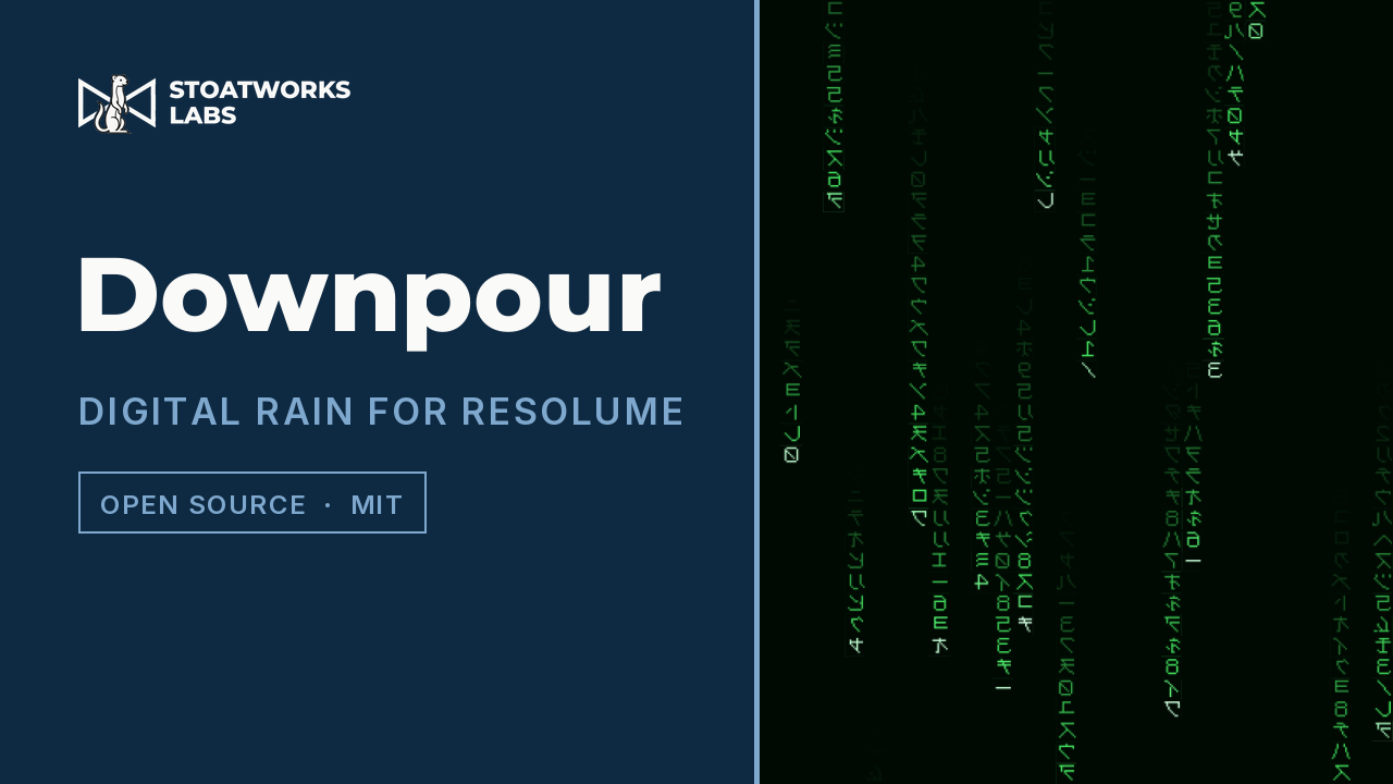 Downpour — Digital rain for Resolume