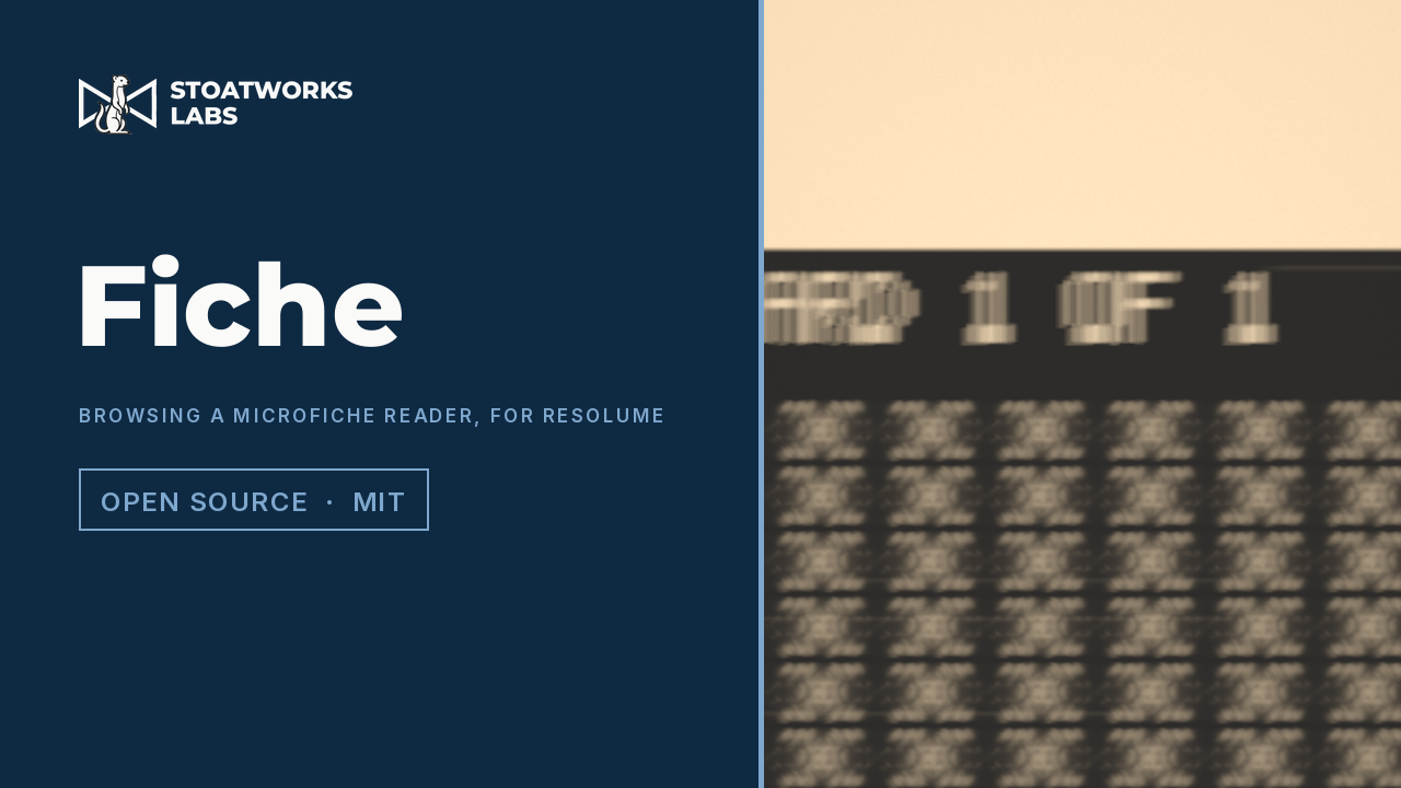 Fiche — Browsing a microfiche reader, for Resolume