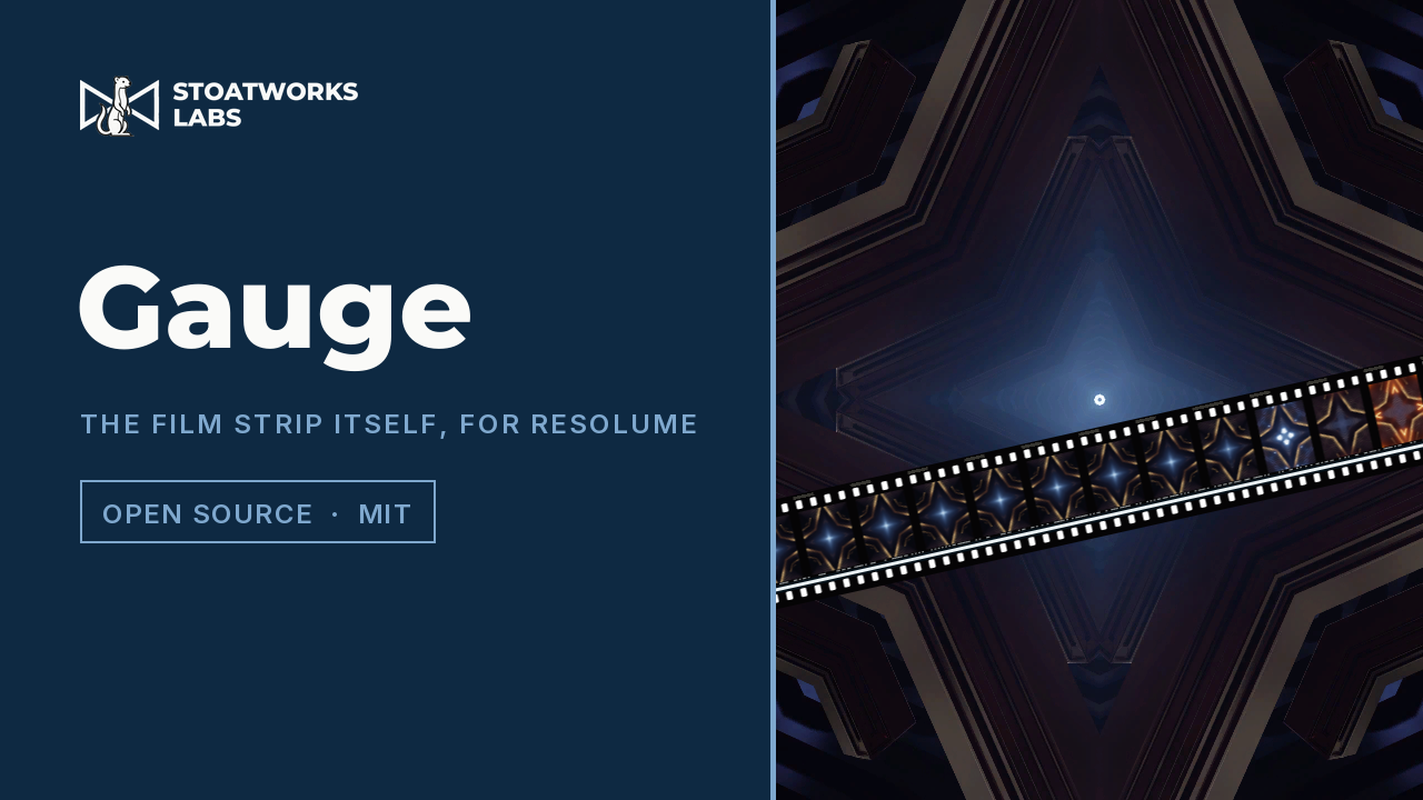Gauge — The film strip itself, for Resolume