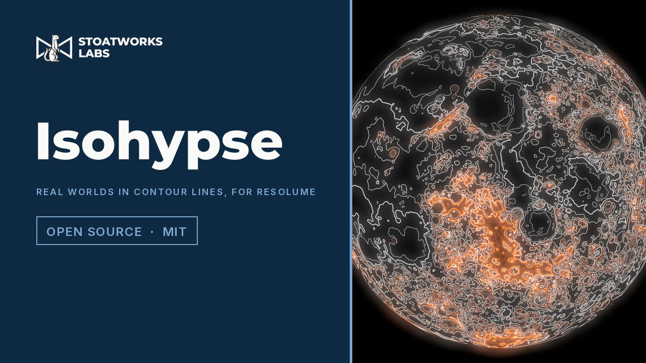 Isohypse — Real worlds in contour lines, for Resolume