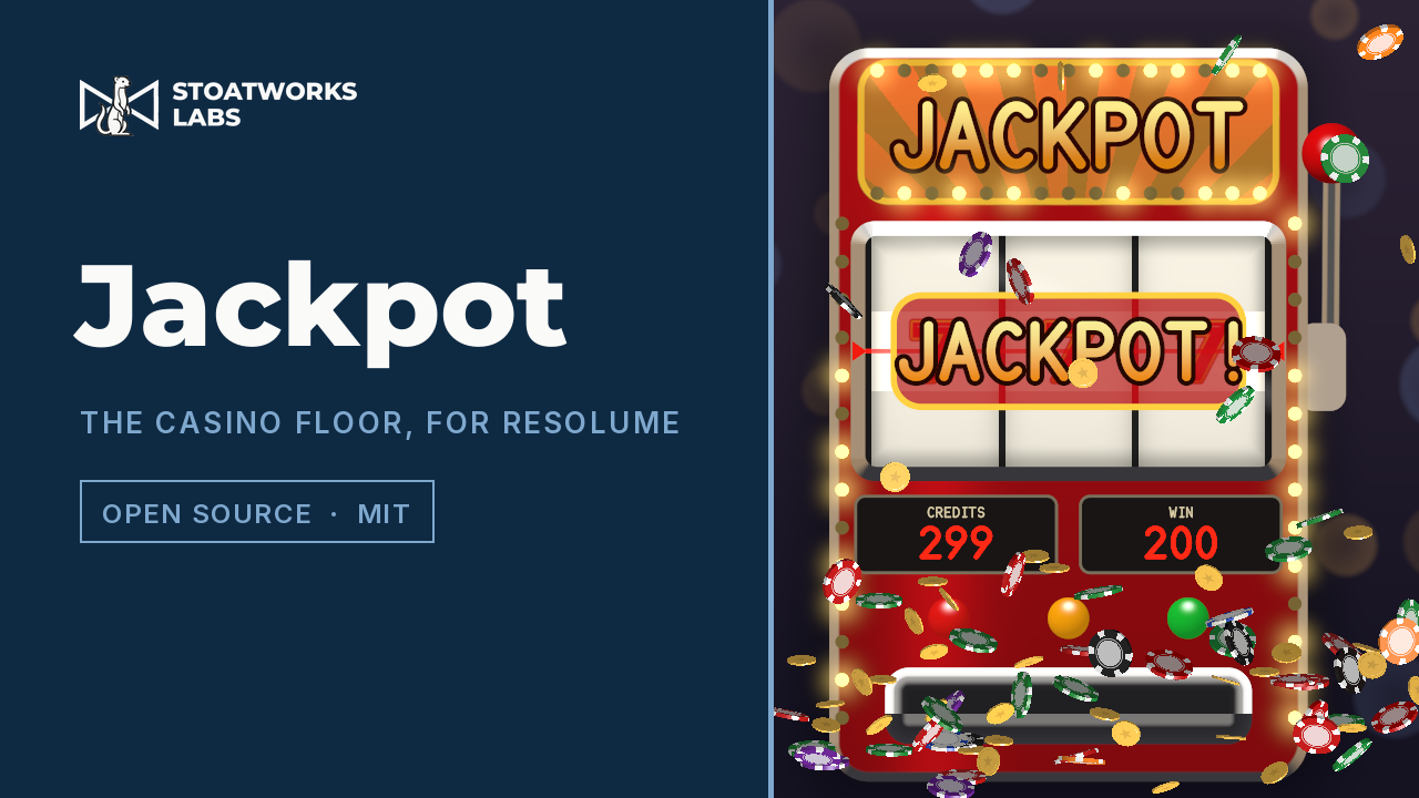 Jackpot — A thoroughly rigged casino, for Resolume