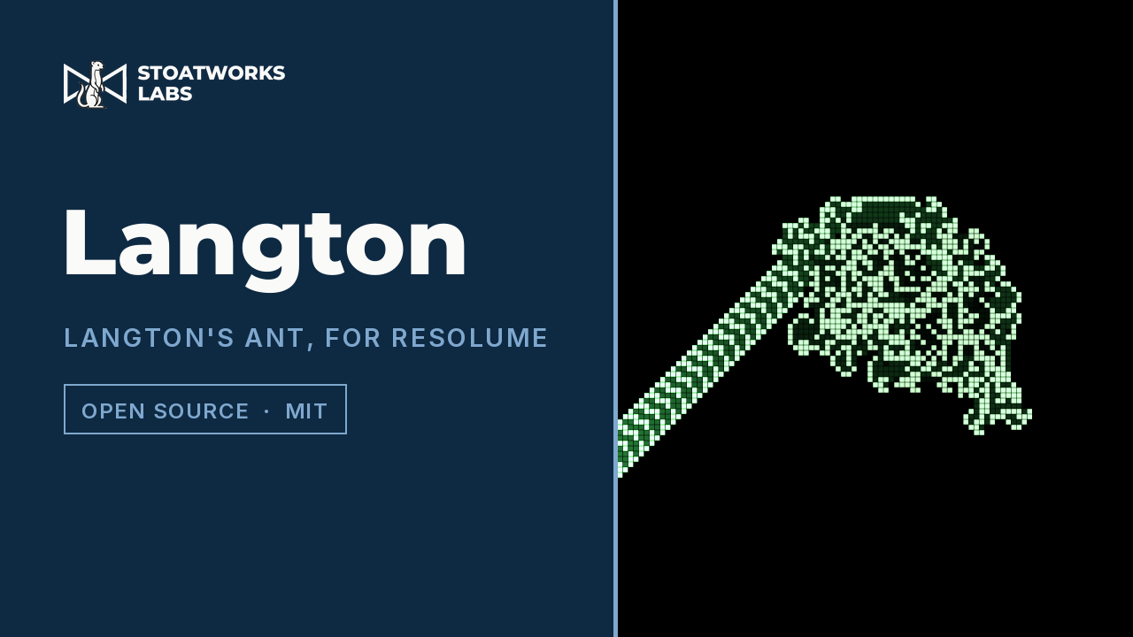 Langton — Langton's ant, for Resolume
