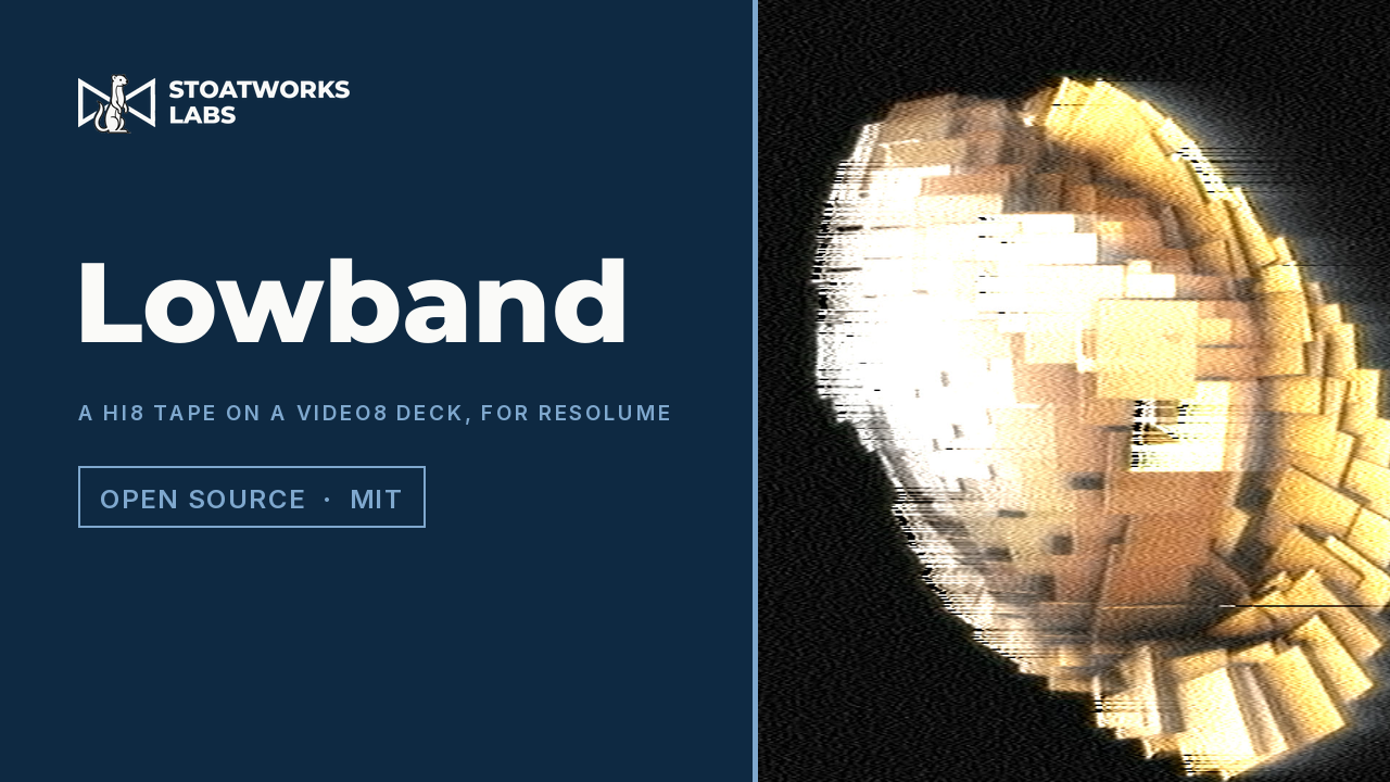Lowband — A Hi8 tape on a Video8 deck, for Resolume