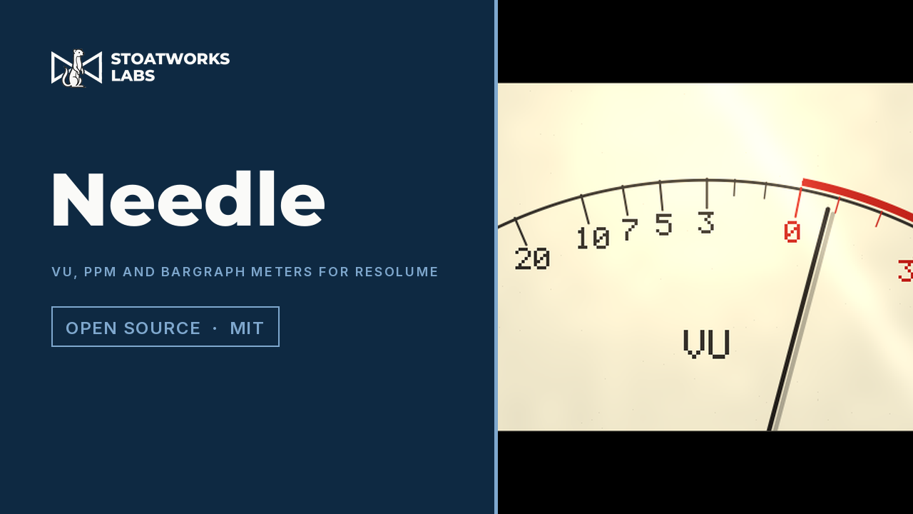 Needle — VU, PPM and bargraph meters for Resolume