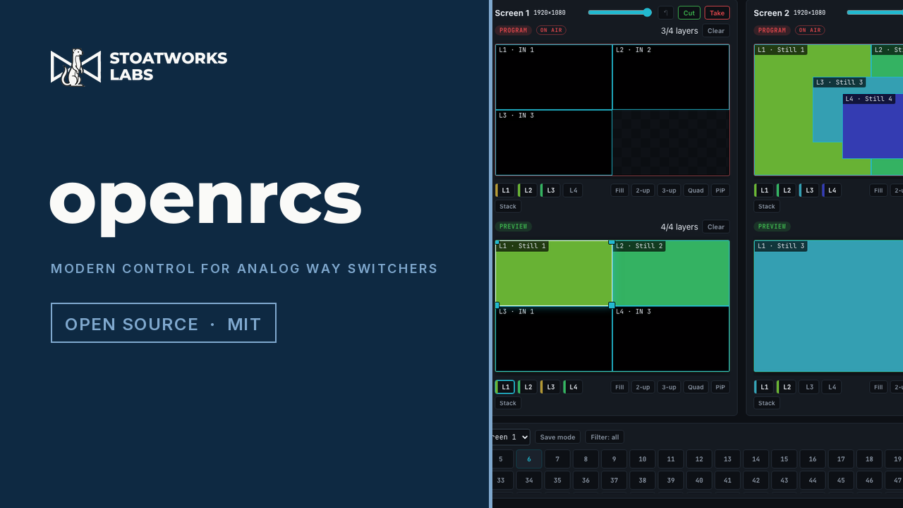 openrcs — Modern control for Analog Way switchers