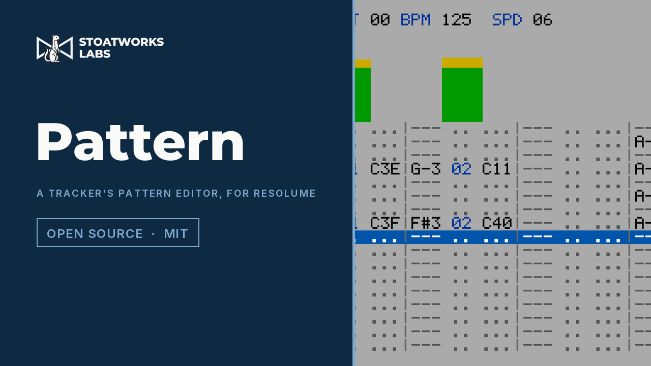 Pattern — A tracker's pattern editor, for Resolume
