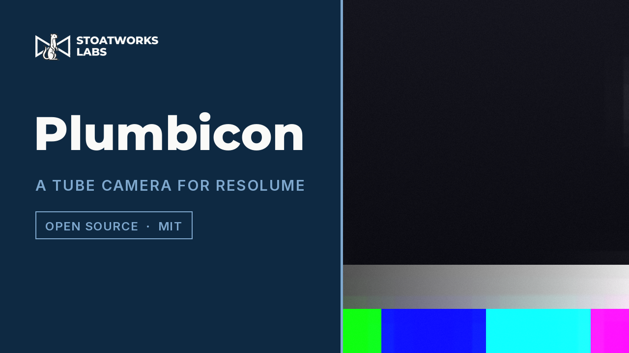 Plumbicon — A tube camera for Resolume