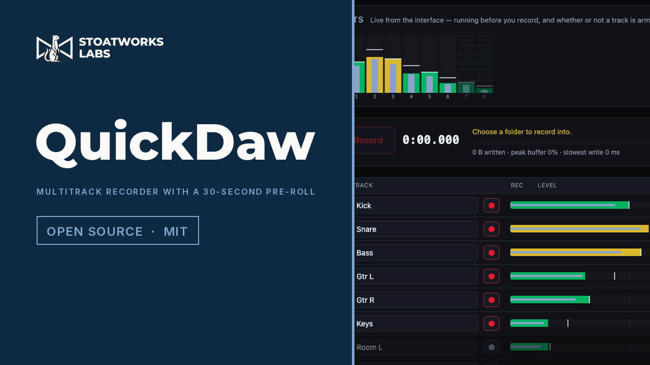 QuickDaw — Multitrack recorder with a 30-second pre-roll