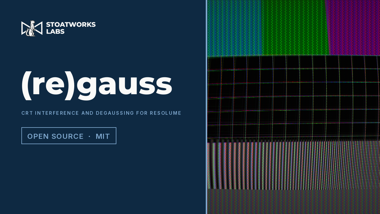 (re)gauss — CRT interference and degaussing for Resolume