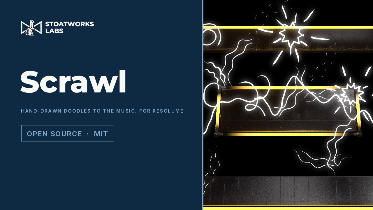 Scrawl — Hand-drawn doodles to the music, for Resolume