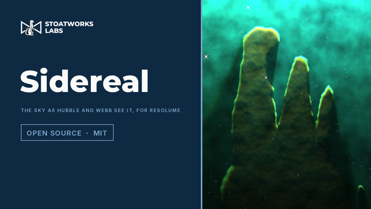 Sidereal — The sky as Hubble and Webb see it, for Resolume