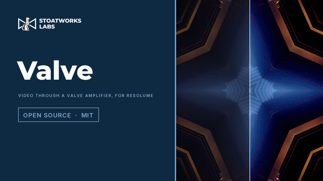 Valve — Video through a valve amplifier, for Resolume