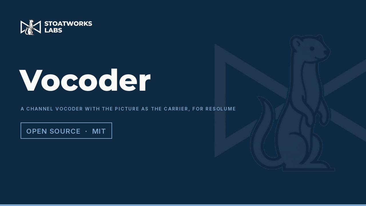 Vocoder — A channel vocoder with the picture as the carrier, for Resolume